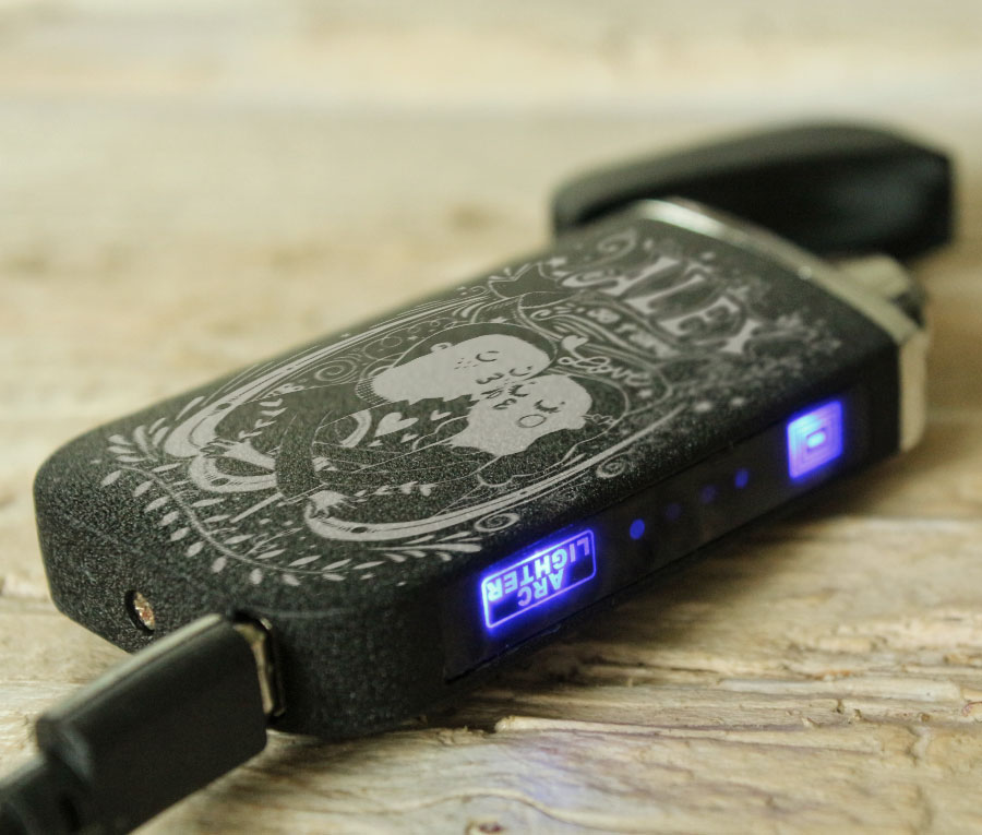 Briquet USB gravé à son Nom.