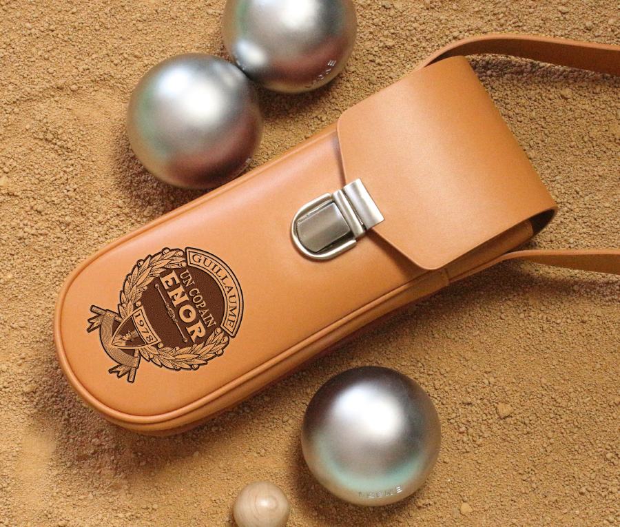 Sacoche Personnalisée pour boules de pétanque.