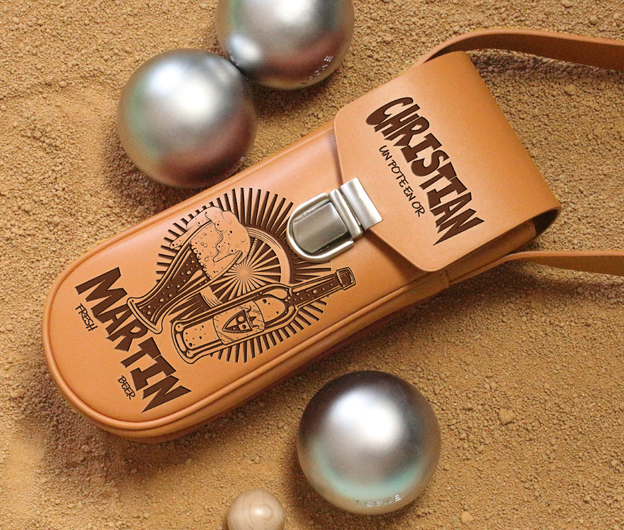 Sacoche Personnalisée pour boules de pétanque.