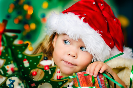 Enfant à Noël